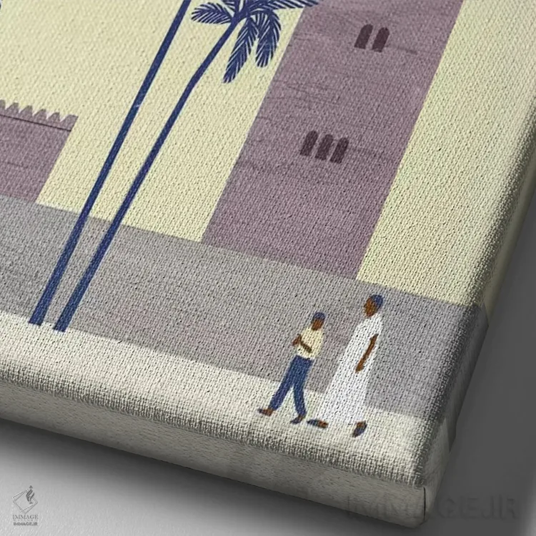 تابلو دکوراتیو مراکش اثر کاتینکا رینکه - نمای نزدیک بافت بوم