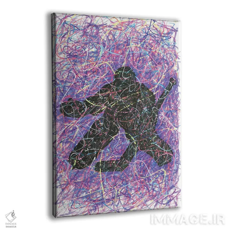 تابلو دکوراتیو دروازه بان هاکی اثر کیت سلام - نمای پرسپکتیو محصول