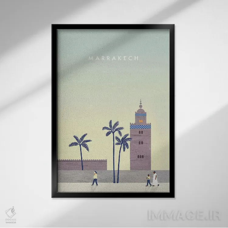 تابلو دکوراتیو مراکش اثر کاتینکا رینکه - نمای قابدار مشکی