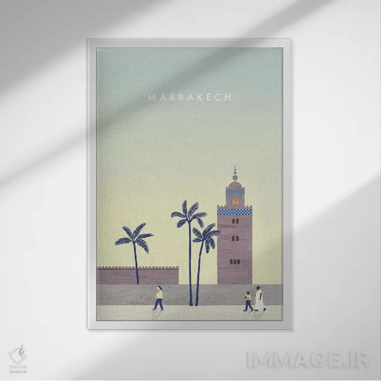 تابلو دکوراتیو مراکش اثر کاتینکا رینکه - نمای قابدار سفید