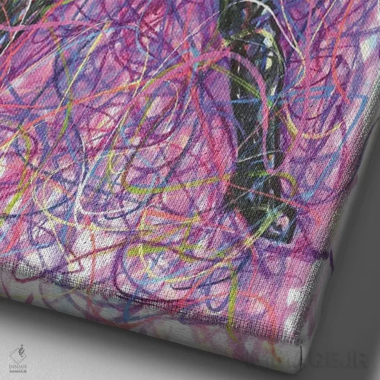 تابلو دکوراتیو بازیکن بیسبال در پایگاه ضربه اثر کیت سلام - نمای نزدیک بافت بوم