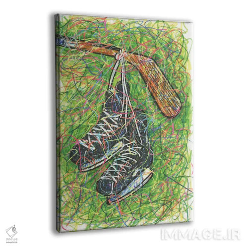 تابلو دکوراتیو اسکیت هاکی اثر کیت سلام - نمای پرسپکتیو محصول