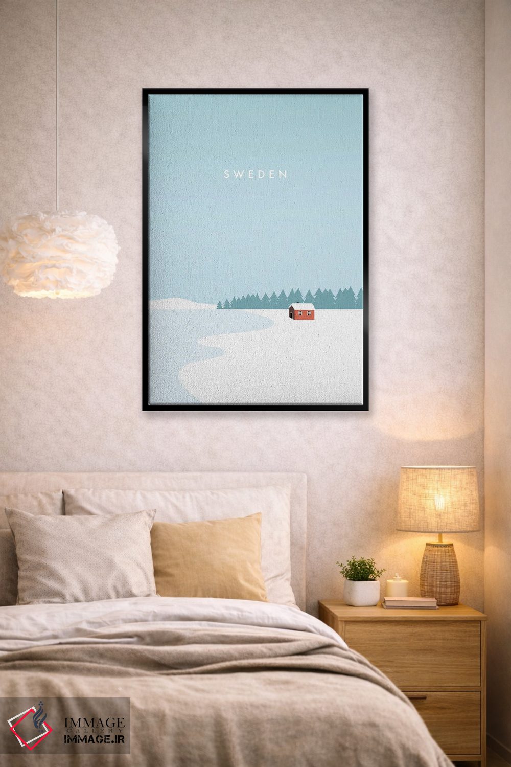 تابلو دکوراتیو زمستان سوئد اثر کاتینکا رینکه - D1B