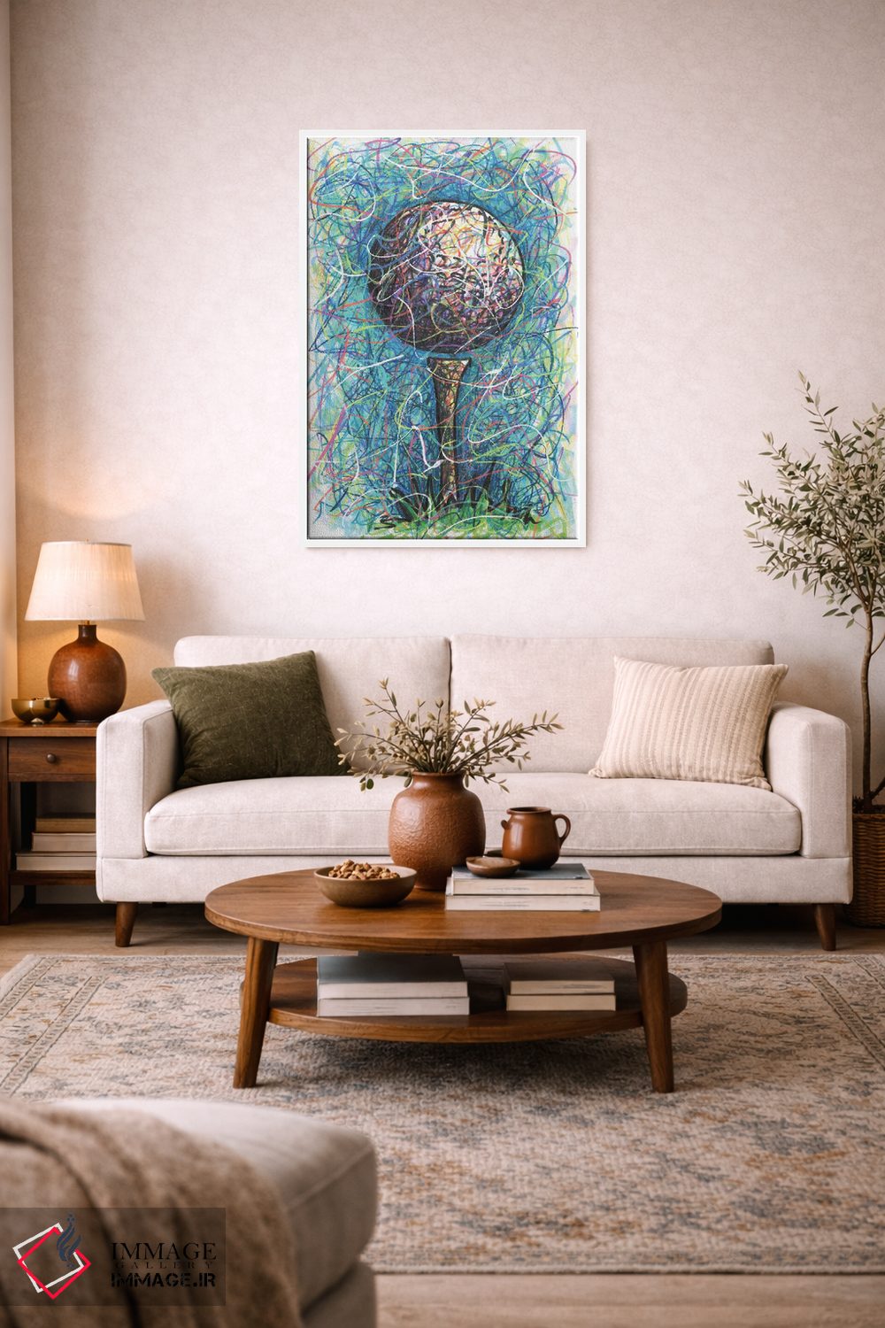 تابلو دکوراتیو تی گلف اثر کیت سلام - D3W