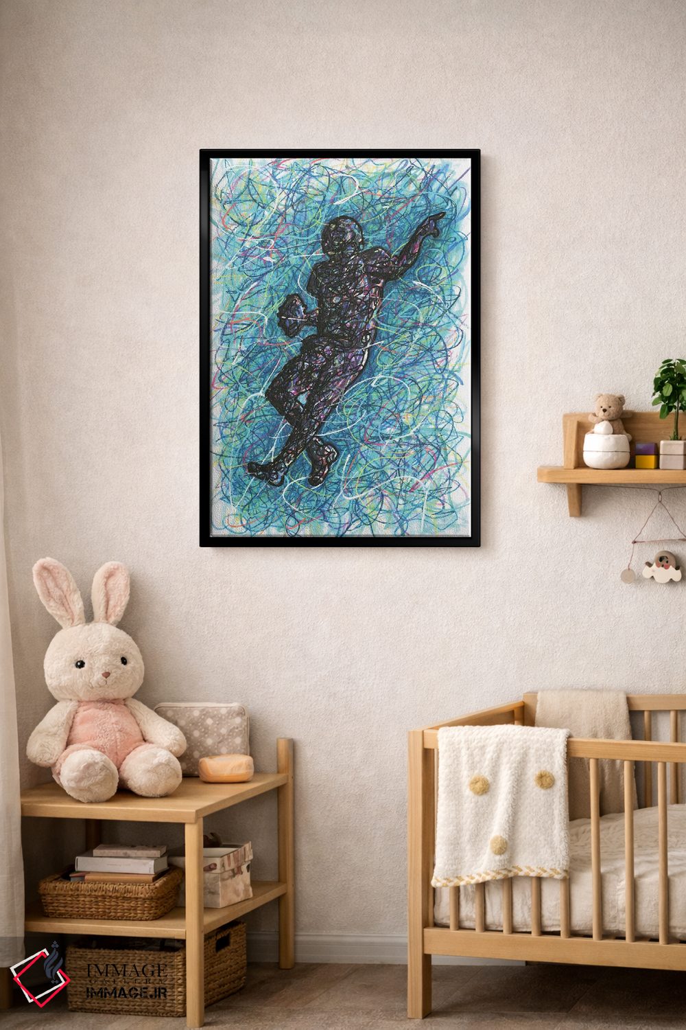 تابلو دکوراتیو کوارتر بک فوتبال آمریکایی اثر کیت سلام - D5B