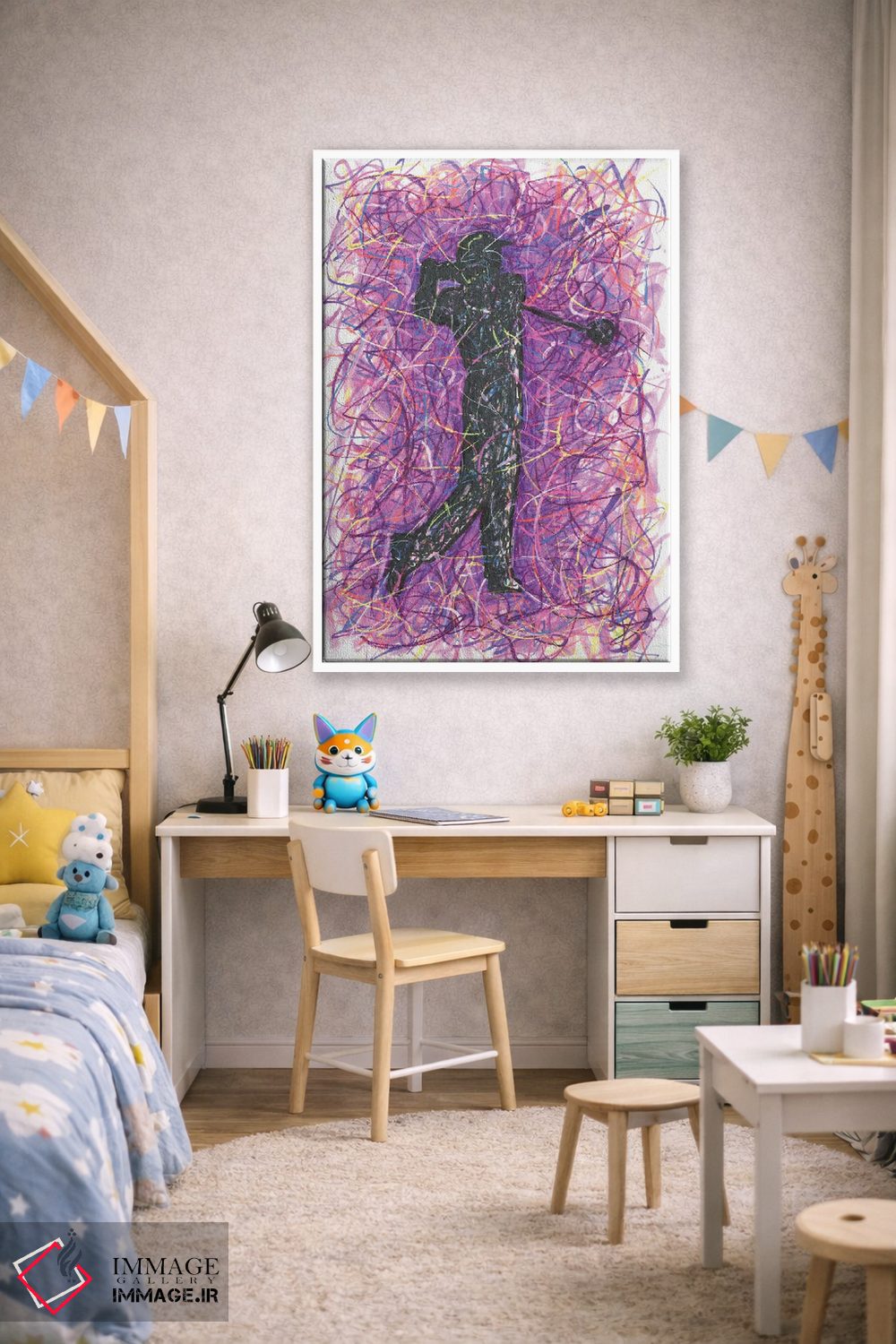 تابلو دکوراتیو ضربه گلف اثر کیت سلام - D1W