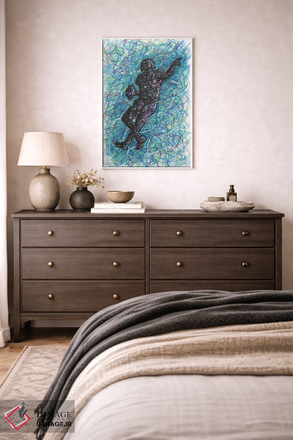 تابلو دکوراتیو کوارتر بک فوتبال آمریکایی اثر کیت سلام - D3W