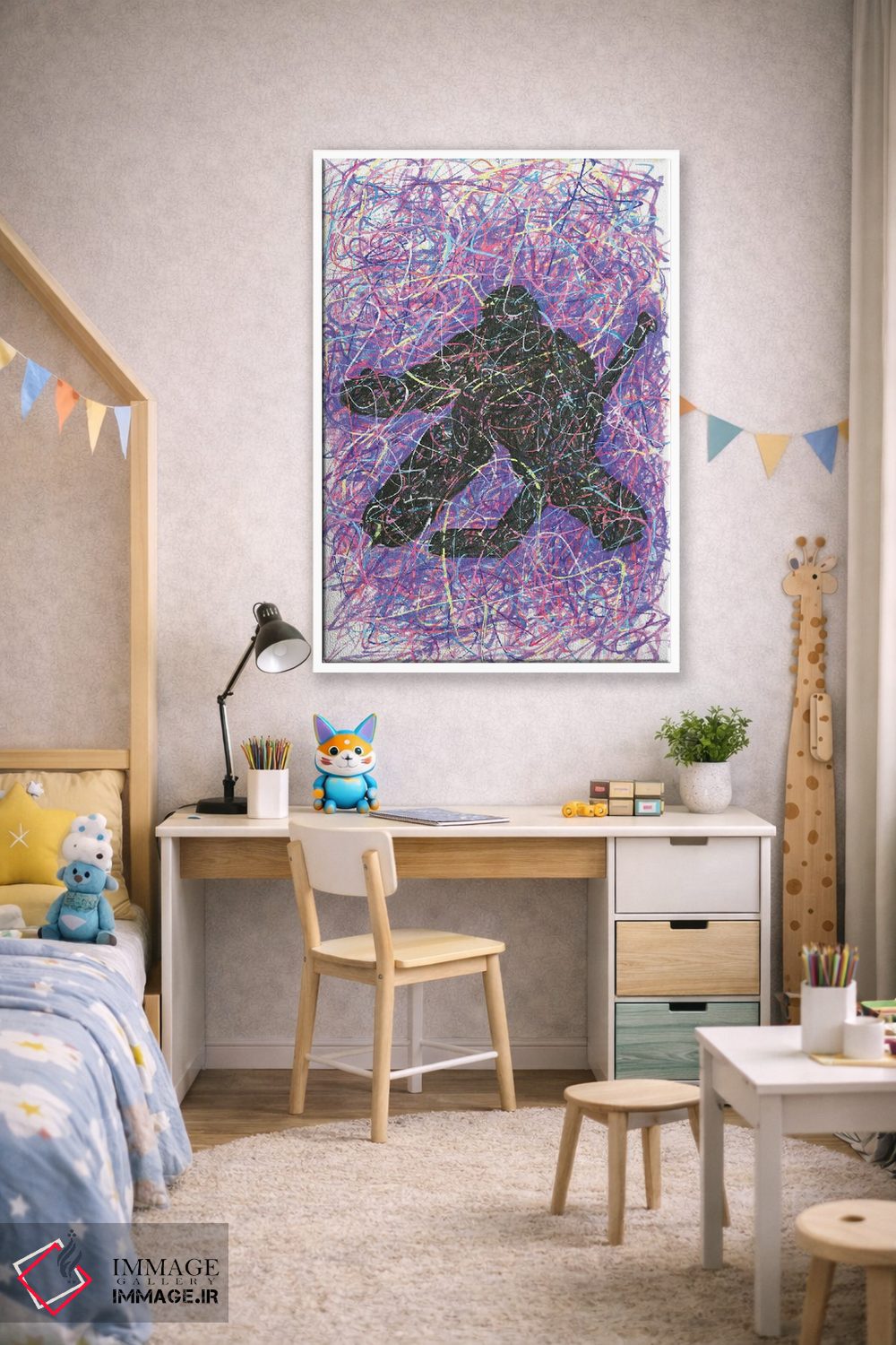 تابلو دکوراتیو دروازه بان هاکی اثر کیت سلام - D1W