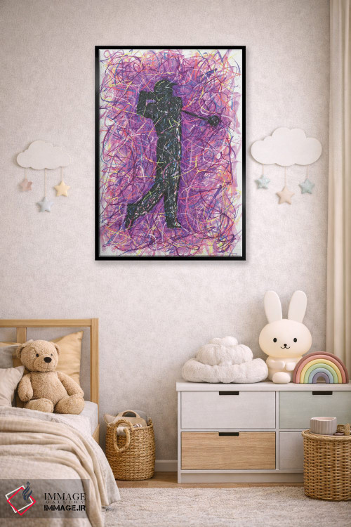 تابلو دکوراتیو ضربه گلف اثر کیت سلام - D6B