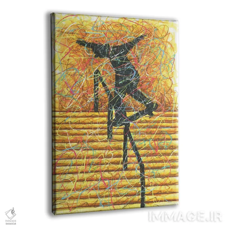 تابلو دکوراتیو اسکیت برد روی نرده اثر کیت سلام - نمای پرسپکتیو محصول