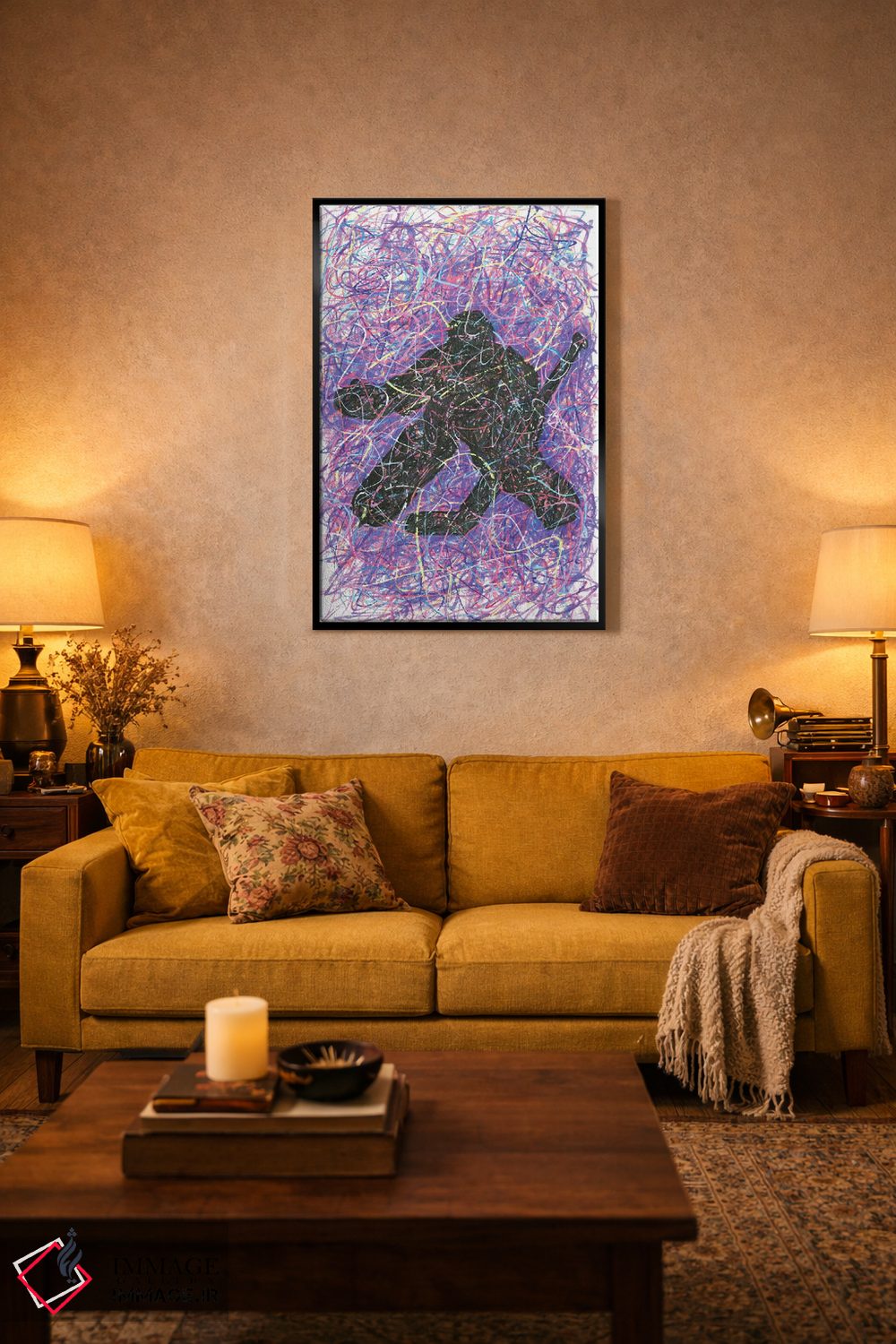 تابلو دکوراتیو دروازه بان هاکی اثر کیت سلام - D5B