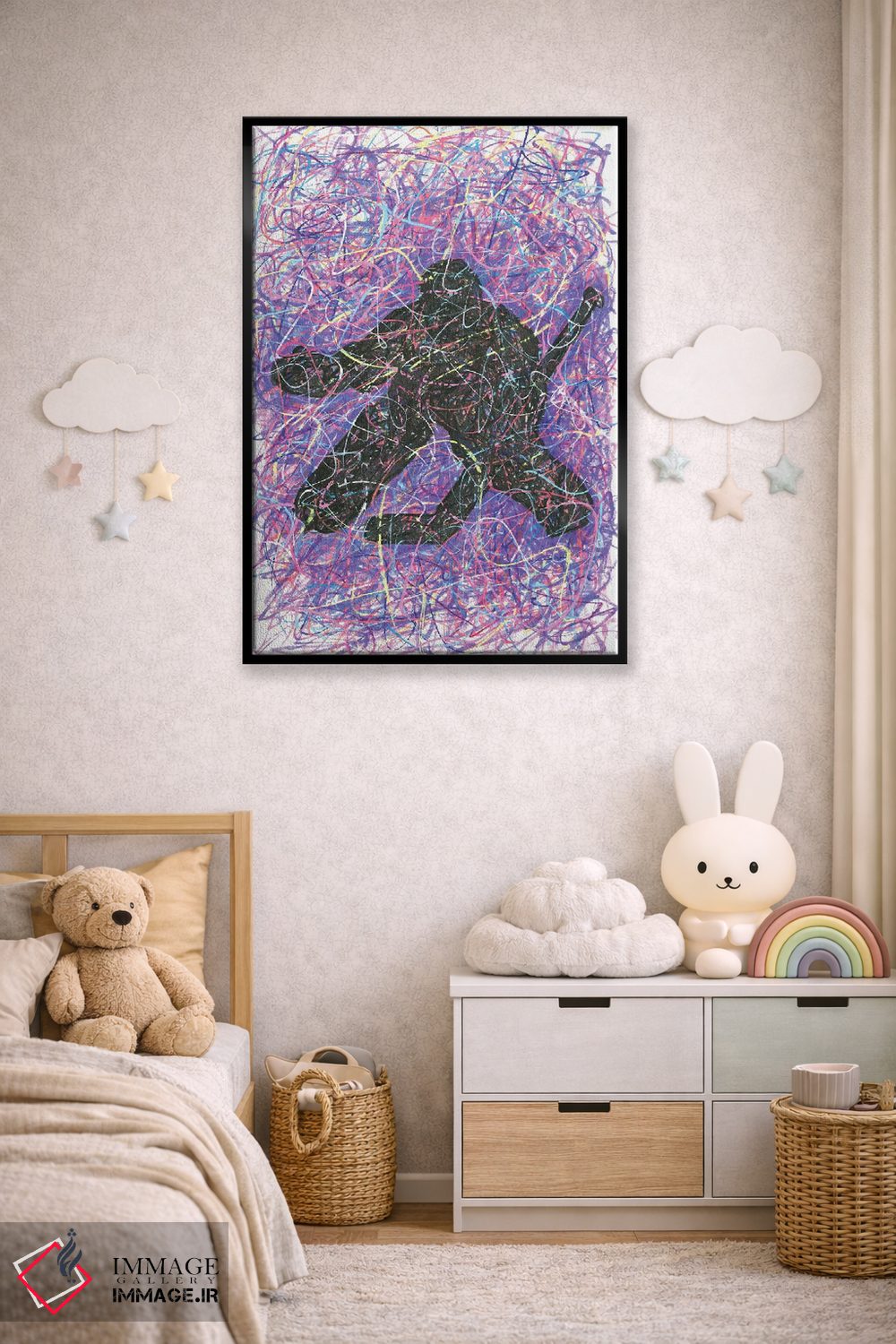 تابلو دکوراتیو دروازه بان هاکی اثر کیت سلام - D6B