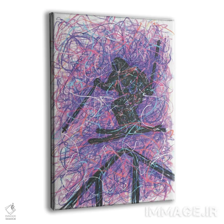 تابلو دکوراتیو اسکی روی نرده اثر کیت سلام - نمای پرسپکتیو محصول