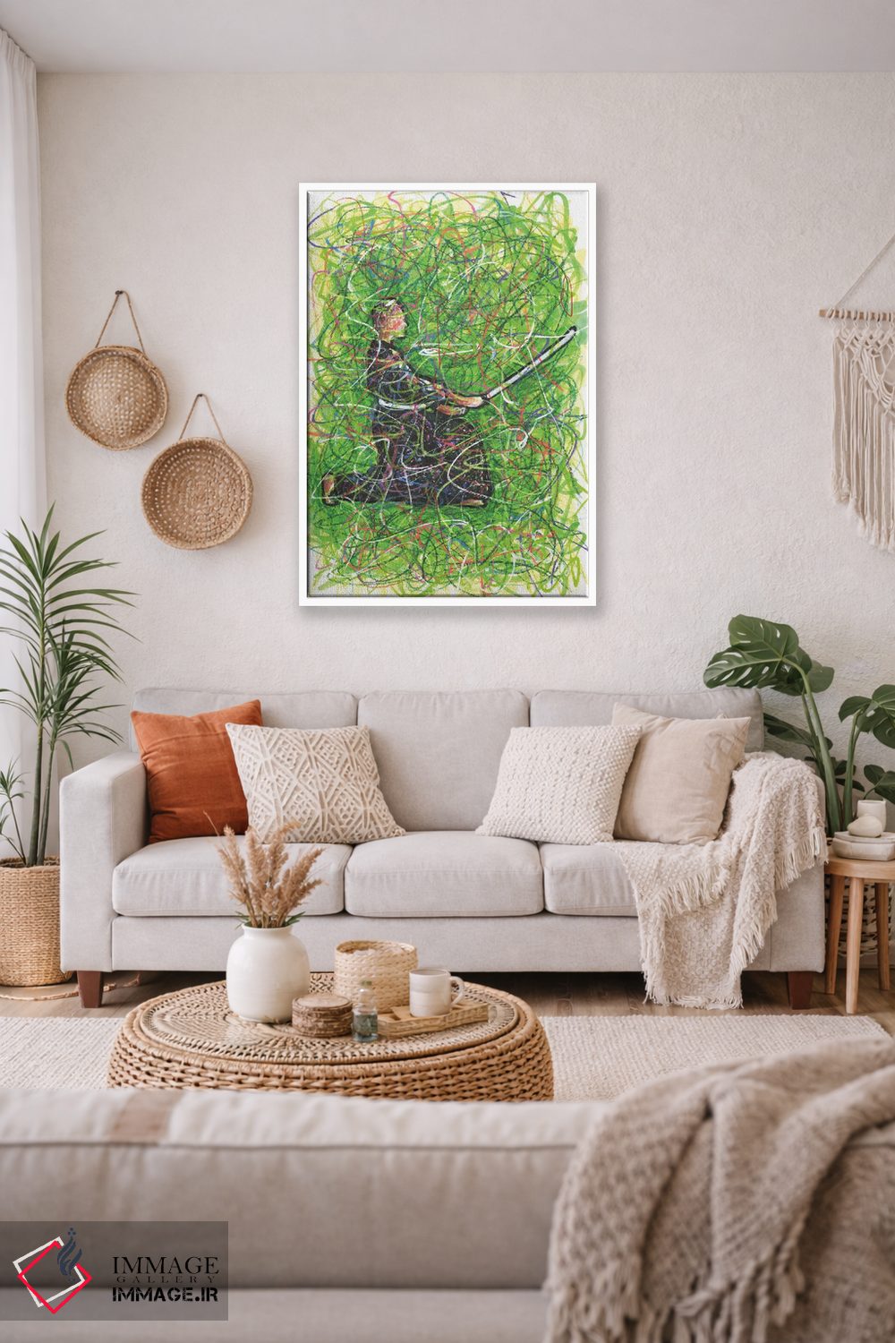 تابلو دکوراتیو سامورایی کاراته اثر کیت سلام - D2W