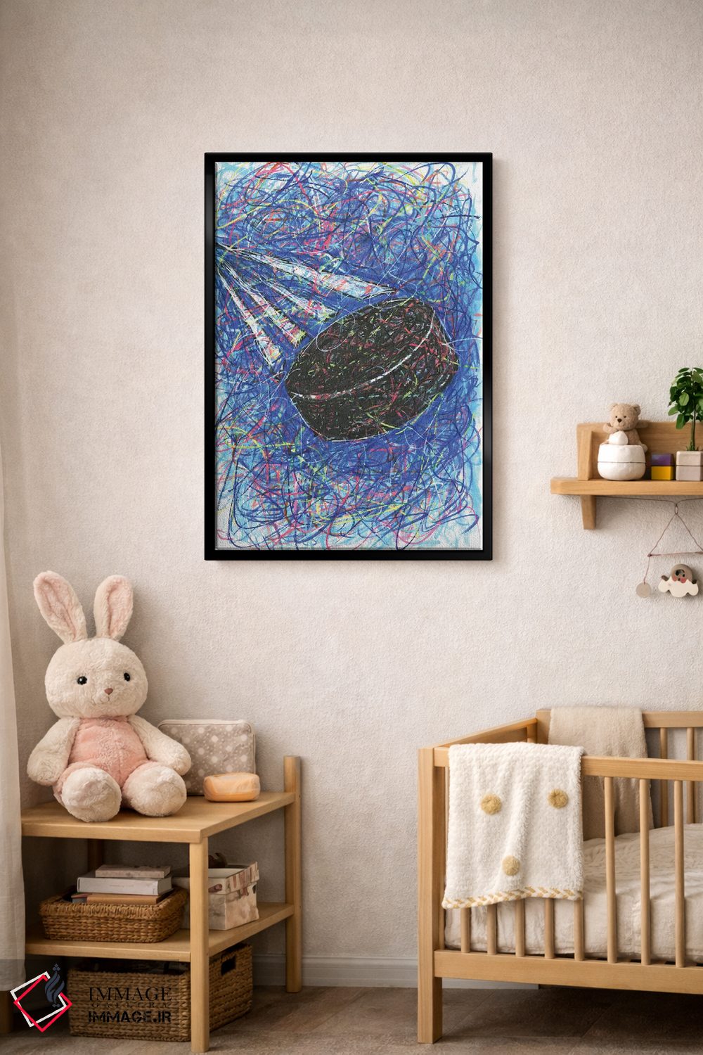 تابلو دکوراتیو ضربه اسلپ شات هاکی اثر کیت سلام - D4B