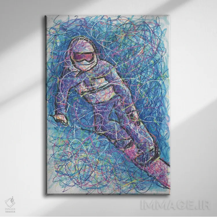 تابلو دکوراتیو کرو اسنوبورد اثر کیت سلام - نمای روبهرو روی دیوار