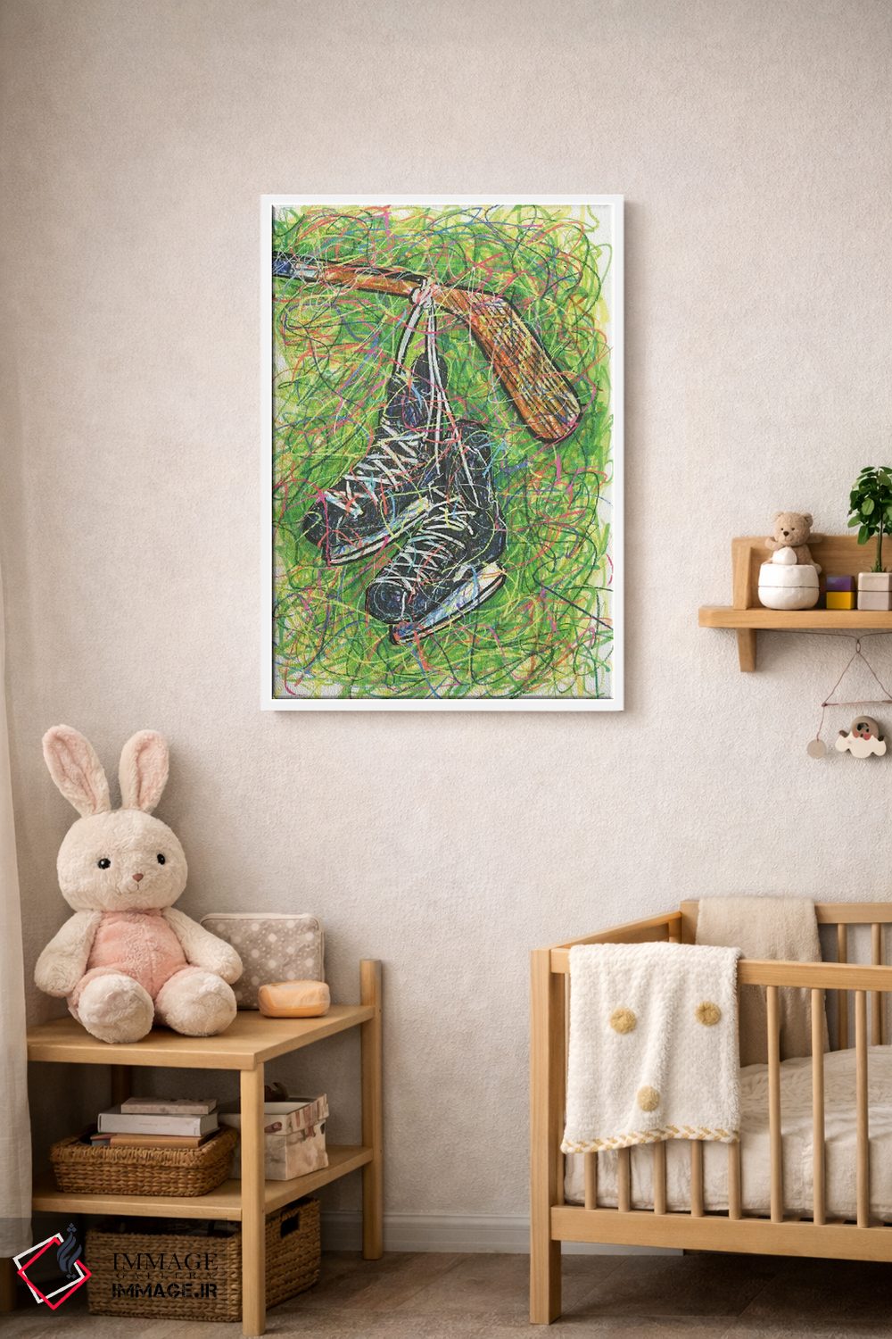 تابلو دکوراتیو اسکیت هاکی اثر کیت سلام - D4W