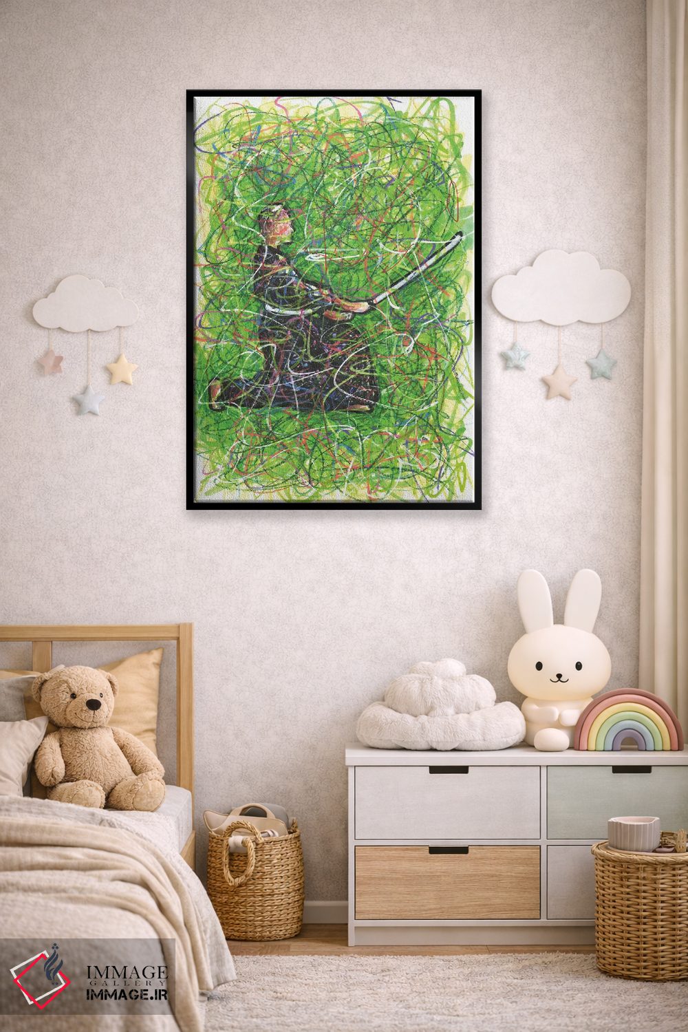 تابلو دکوراتیو سامورایی کاراته اثر کیت سلام - D6B