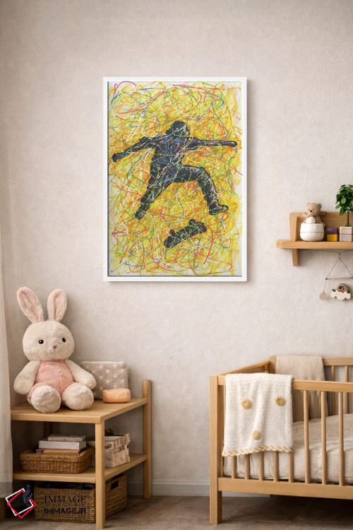 تابلو دکوراتیو حرکت نمایشی اسکیت برد اثر کیت سلام - D3W