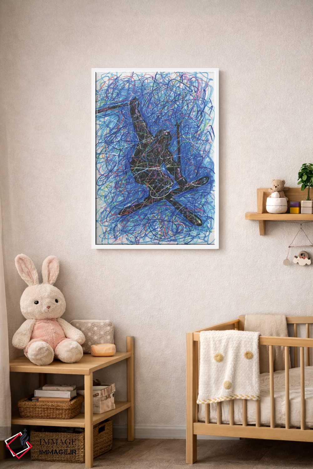 تابلو دکوراتیو حرکت نمایشی اسکی اثر کیت سلام - D3W