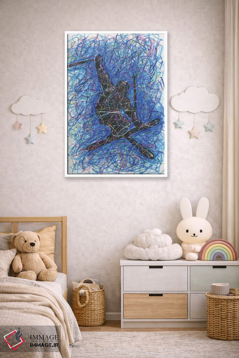 تابلو دکوراتیو حرکت نمایشی اسکی اثر کیت سلام - D4W