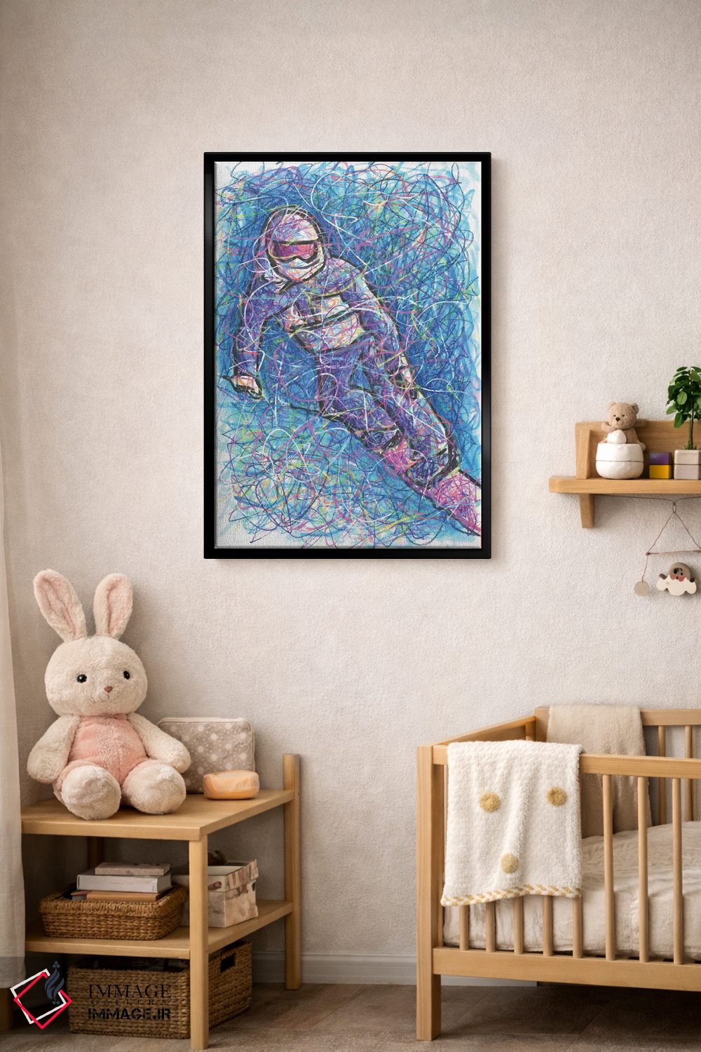 تابلو دکوراتیو کرو اسنوبورد اثر کیت سلام - D4B