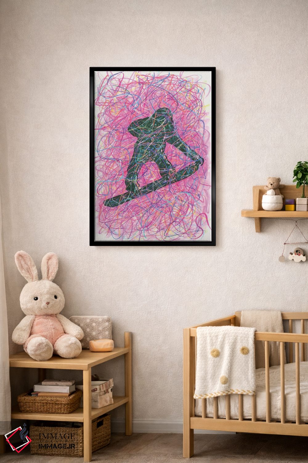 تابلو دکوراتیو حرکت نمایشی اسنوبورد اثر کیت سلام - D4B