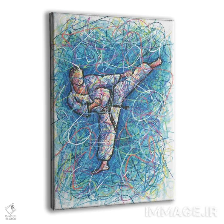 تابلو دکوراتیو کودک کاراته کار اثر کیت سلام - نمای پرسپکتیو محصول