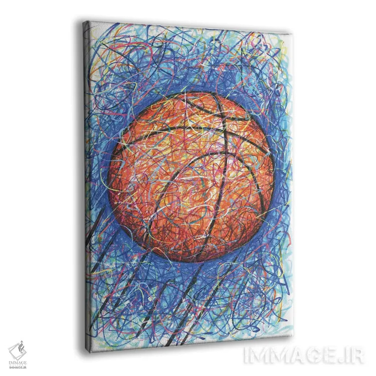تابلو دکوراتیو شوت بسکتبال اثر کیت سلام - نمای پرسپکتیو محصول