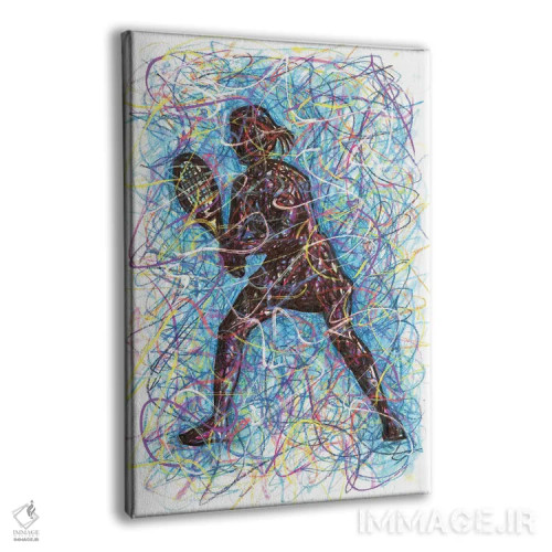 تابلو دکوراتیو بازیکن تنیس زن اثر کیت سلام - نمای پرسپکتیو محصول