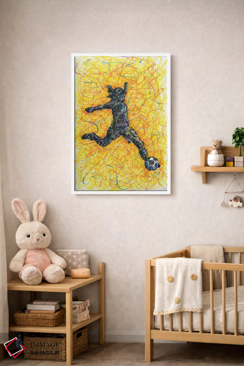 تابلو دکوراتیو گل فوتبال زنانه اثر کیت سلام - D3W