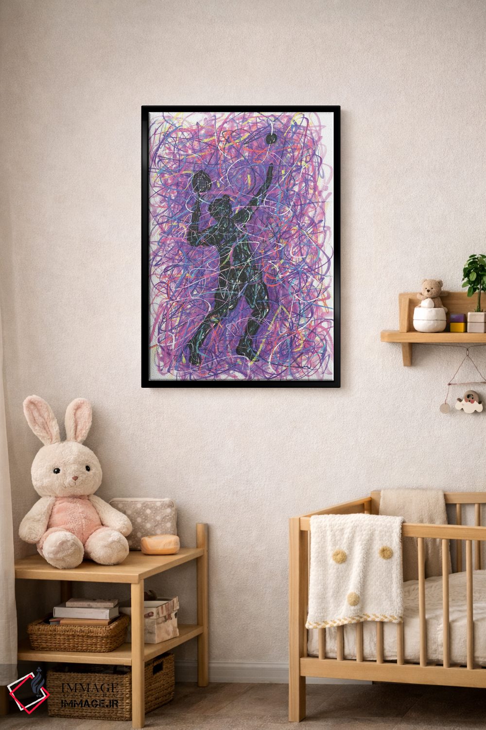 تابلو دکوراتیو سرویس تنیس اثر کیت سلام - D4B