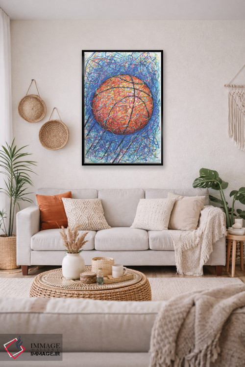 تابلو دکوراتیو شوت بسکتبال اثر کیت سلام - D4B