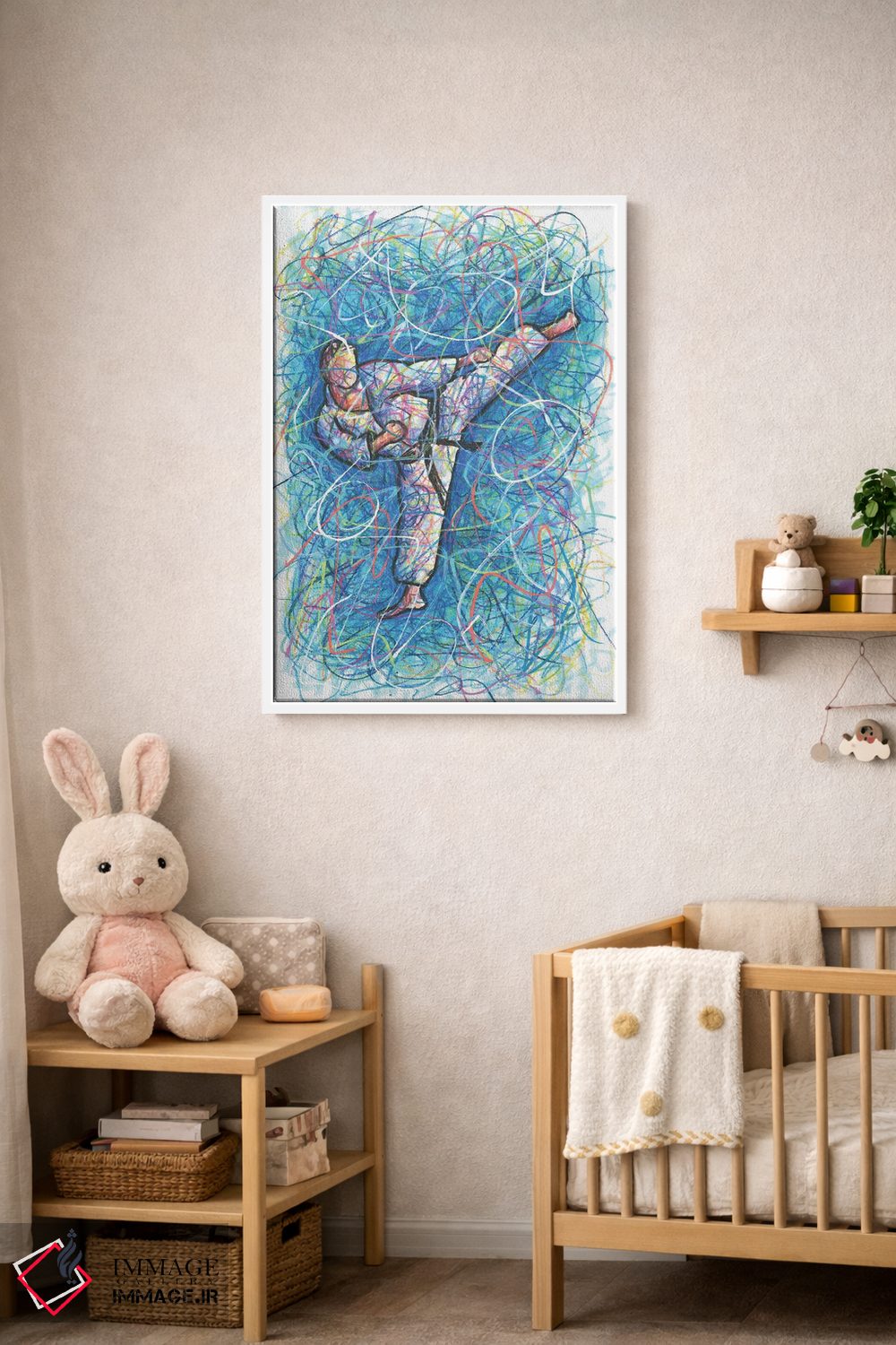 تابلو دکوراتیو کودک کاراته کار اثر کیت سلام - D3W