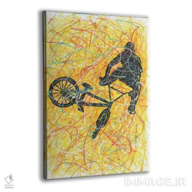 تابلو دکوراتیو حرکت نمایشی BMX اثر کیت سلام - نمای پرسپکتیو محصول