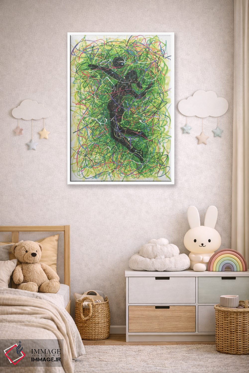 تابلو دکوراتیو بازیکن والیبال زن اثر کیت سلام - D4W