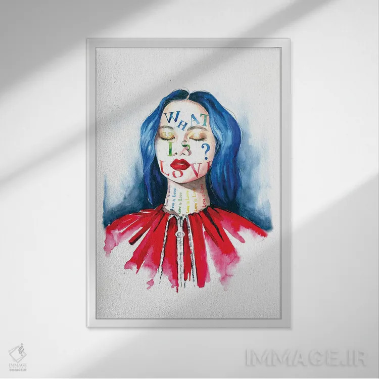 تابلو دکوراتیو جان اثر کاترینا پاشه گور - نمای قابدار سفید