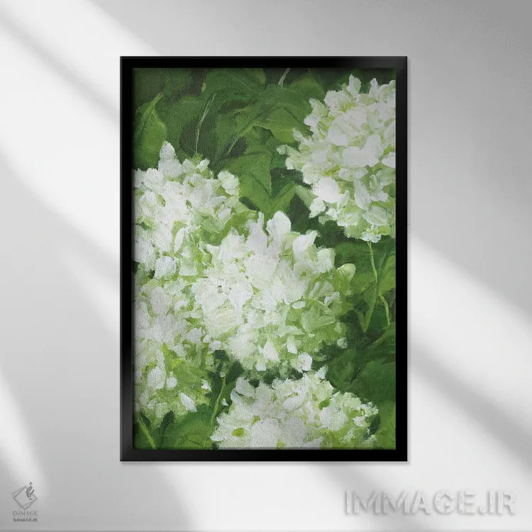 تابلو انتزاعی والا اثر کتی نیلی - نمای قابدار مشکی