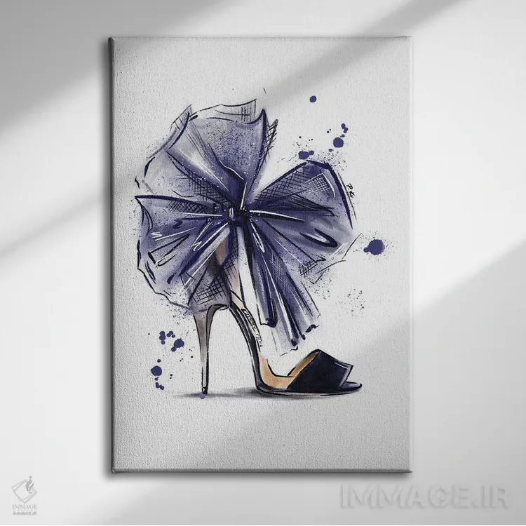 تابلو دکوراتیو سوپر پاپیون اثر کاترینا پاشه گور - نمای روبهرو روی دیوار