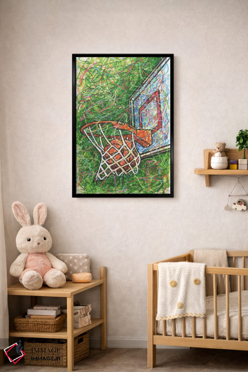 تابلو دکوراتیو حلقه بسکتبال اثر کیت سلام - D4B