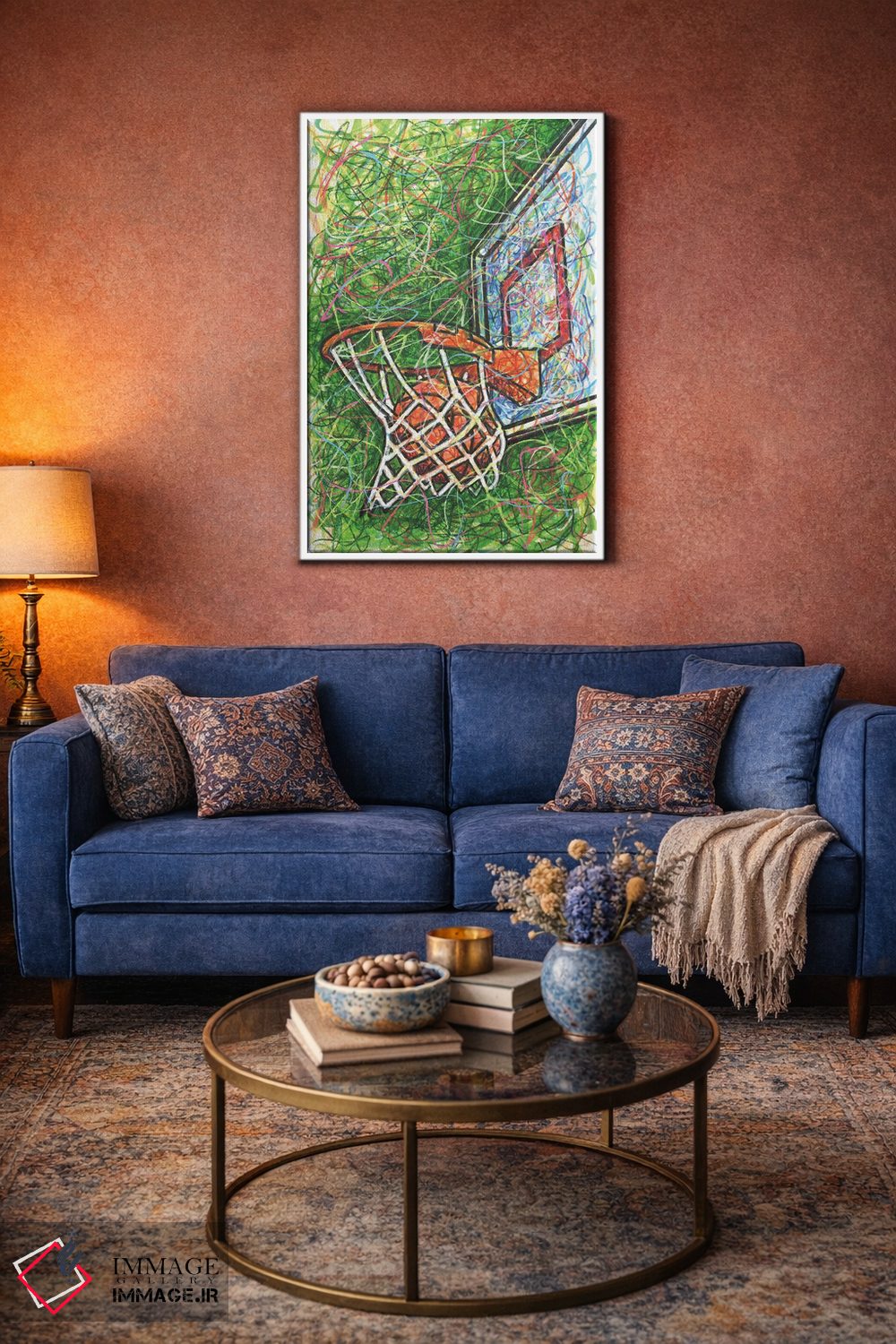 تابلو دکوراتیو حلقه بسکتبال اثر کیت سلام - D3W