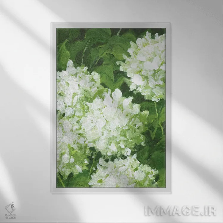 تابلو انتزاعی والا اثر کتی نیلی - نمای قابدار سفید