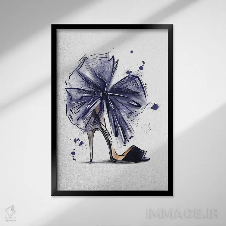 تابلو دکوراتیو سوپر پاپیون اثر کاترینا پاشه گور - نمای قابدار مشکی