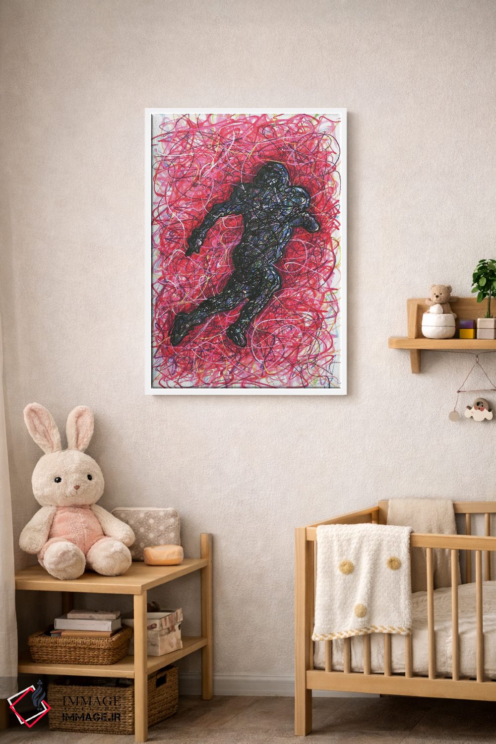 تابلو دکوراتیو دونده عقب فوتبال آمریکایی اثر کیت سلام - D3W