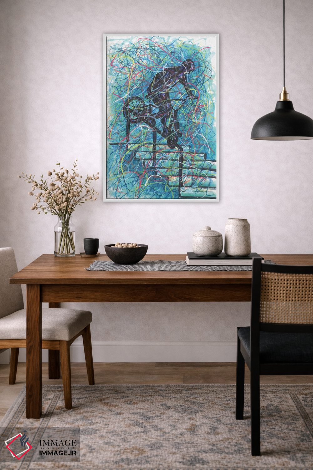 تابلو دکوراتیو حقه BMX روی نرده اثر کیت سلام - D3W