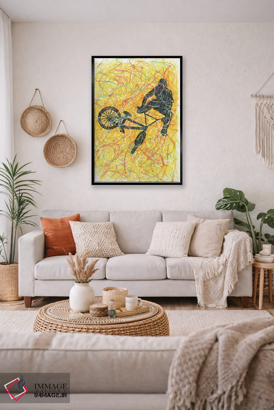 تابلو دکوراتیو حرکت نمایشی BMX اثر کیت سلام - D4B