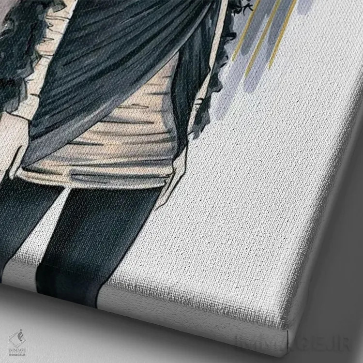 تابلو دکوراتیو بالمن یک اثر کاترینا پاشه گور - نمای نزدیک بافت بوم