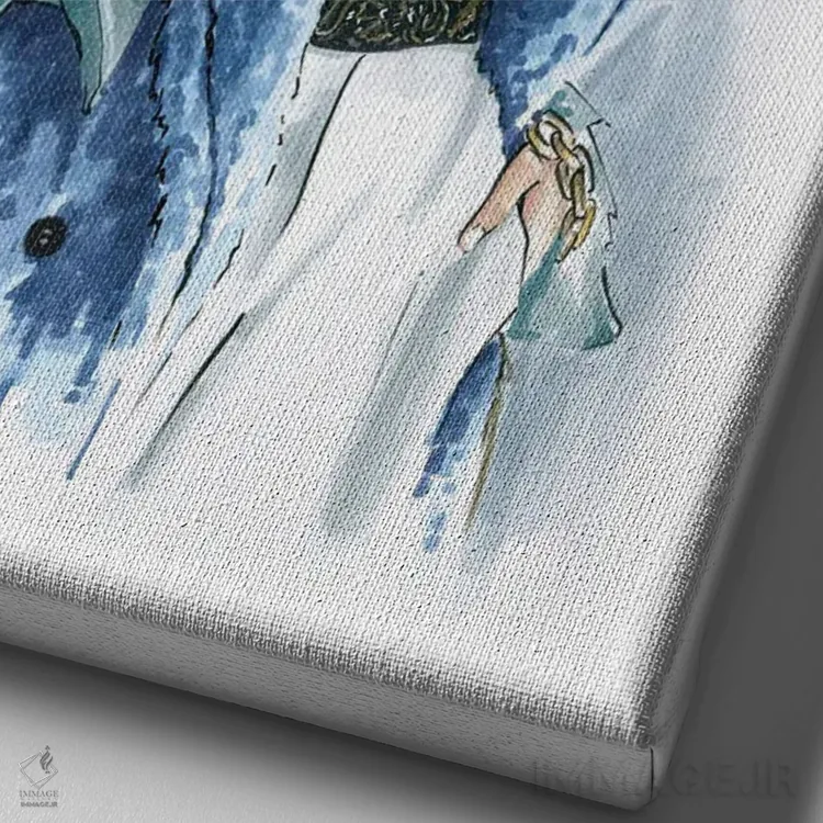 تابلو دکوراتیو مکس اثر کاترینا پاشه گور - نمای نزدیک بافت بوم