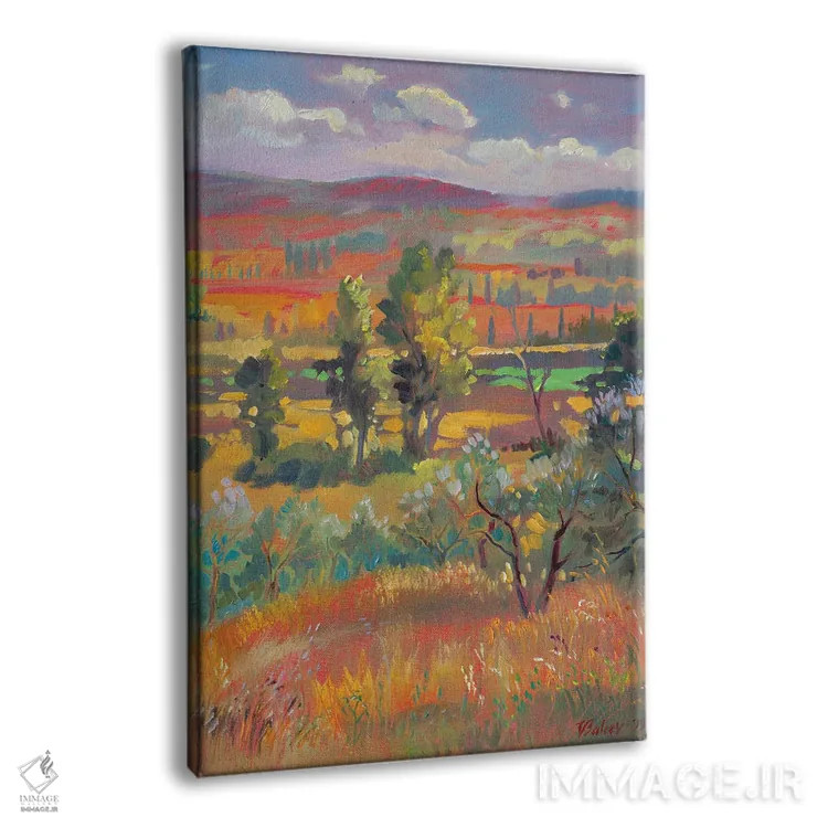 تابلو دکوراتیو تابستان در توسکانی اثر کاتارینا والوا - نمای پرسپکتیو محصول