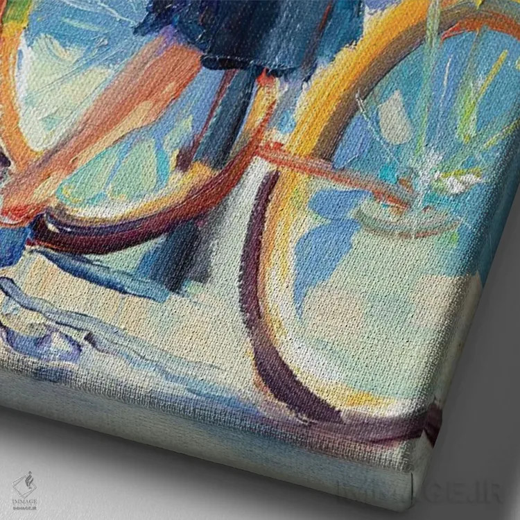 تابلو دکوراتیو روز آفتابی در شهر اثر کاتارینا والوا - نمای نزدیک بافت بوم